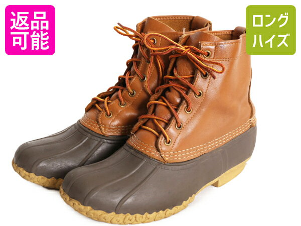 【11/25 緊急! 6h限定1000円OFF!】 USA製 エルエルビーン 6ホール ビーン ブーツ メンズ 25.5cm 程 中古 LLBEAN レースアッ...