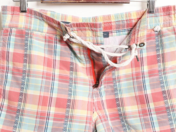 00s ポロ ラルフローレン チェック ショートパンツ メンズ S / サーフ スイム ショーツ 短パン 水陸両用 マルチカラー ナイロン コットン| 古着 中古 00's 00年代 オールド POLO RALPH LAUREN ラルフ 半パン ハーフパンツ スイムパンツ ボードショーツ サーフパンツ USED