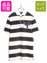 【7/10 26h限定10%OFFクーポン配布】 00s ポロ ラルフローレン P-WING ボーダー 鹿の子 半袖 ポロシャツ メンズ S 古着 00年代 オ...