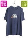 【7/15 555円OFFクーポン×P最大8倍!】 90s ポロ ラルフローレン ワッペン 刺繍 Tシャツ メンズ XL 90年代 オールド コットン カットソー 大きいサイズ 紺 クルーネック ネイビー| 古着 中古 90's POLO RALPH LAUREN ラルフ 半袖Tシャツ カジュアル シンプル ワンポイント