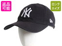 ニューエラ x ヤンキース ベースボール キャップ レディース / 古着 NEW ERA 帽子 MLB オフィシャル メジャーリーグ 大リーグ 野球 濃紺 黒|...