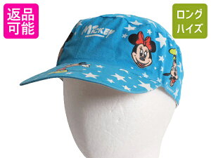 80s ディズニー ミッキーマウス プリント 総柄 コットン ワーク キャップ 古着 0年代 ヴィンテージ Mickey 帽子 青 オフィシャル 星 ブルー| キャラクター 中古 80's DISNEY 当時物 ビンテージ ワークキャップ ベースボールキャップ ミッキー ミニー ドナルド グーフィー