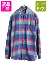 90s ドッカーズ リーバイス チェック 長袖 ボタンダウン シャツ メンズ L 古着 オールド LEVIS DOCKERS 長袖シャツ コットン ポケット付き...