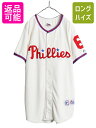【5/13 最大半額SALE&P5倍!】 MLB オフィシャル Majestic フィリーズ ベースボール シャツ メンズ XL 程 ユニフォーム ゲームシャツ...