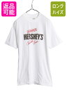 【6/5 10名様限定10%OFFクーポン!】 デッドストック 80s USA製 ハーシーズ ロゴ プリント Tシャツ メンズ L / 80年代 ヴィンテージ HERSHEY'S 企業物 当時物 オフィシャル 白| 新品 未使用 デッド アメリカ製 米国製 80's アメリカ製 米国製 シングルステッチ 半袖Tシャツ