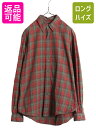 【7/9 最大半額SALE&ポイント5倍!!】 90s ラルフローレン チェック 長袖 ボタンダウン シャツ メンズ L / 90年代 オールド ポロ コットン...