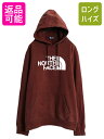 【7/10 26h限定10%OFFクーポン配布】 ノースフェイス プリント スウェット フード パーカー メンズ L 古着 The North Face プルオ...