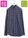 【7/10 26h限定10%OFFクーポン配布】 90s ラルフローレン チェック 長袖 ボタンダウン シャツ メンズ L / 古着 90年代 オールド ポロ ...