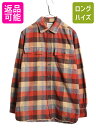 【7/6 48h限定10%OFFクーポン配布!】 エルエルビーン チェック シャモア クロス 長袖 シャツ メンズ M 古着 LLBEAN アウトドア 長袖シャツ ネルシャツ ヘビーウェイト コットン| 中古 LLビーン フランネル フランネルシャツ チェックシャツ シャモアシャツ ヘビー ネル ポケ