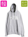【7/7 最大半額SALE&ポイント5倍!!】 ノースフェイス プリント スウェット フード パーカー メンズ M 古着 The North Face プルオーバー 裏起毛 トレーナー アウトドア 薄手 灰| 中古 ノース ロゴ スエット スウェットパーカー プリントパーカー フードパーカー ロゴパーカ