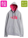 【6/22 マラソン限定クーポン&P5倍!】 US企画 ノースフェイス プリント スウェット フード パーカー レディース L / The North Face...