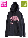 【6/26 マラソン限定クーポン&P5倍!】 ノースフェイス プリント スウェット フード パーカー レディース S / The North Face プルオーバー 裏起毛 トレーナー ベア イラスト 濃紺| 古着 中古 ノース スエット スウェットパーカー プリントパーカー フードパーカー ロゴパー