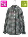 90s OLD GAP オックスフォード チェック 長袖 シャツ メンズ XL 古着 オールド ギャップ コットン ポケット付き 大きいサイズ マルチカラー| ...