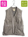 【7/8 最大半額SALE&ポイント5倍!!】 90s エルエルビーン サファリ ベスト レディース メンズ L / 古着 90年代 オールド LLBEAN ア...