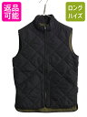 J CREW 中綿 ナイロン キルティング ベスト メンズ XS / ジェイクルー 前開き 重ね着 フルジップ ハイネック ポケット付き ノースリーブ 黒| 古...