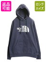 【7/7 最大半額SALE&ポイント5倍!!】 US企画 ノースフェイス プリント スウェット フード パーカー メンズ L 古着 The North Face プルオーバー トレーナー アウトドア ネイビー| 古着 中古 スエット スウェットパーカー プリントパーカー フードパーカー ロゴパーカー ヘビ