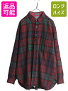 70s USA製 ペンドルトン チェック ウール ボタンダウン シャツ メンズ XL / 古着 ヴィンテージ PENDLETON LOBO 長袖シャツ ポケット...