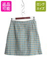 【7/18 ご愛顧感謝デーポイントUP!】 1点物 60s 70s チェック ウール タイト スカート レディース S 程 古着 60年代 70年代 ヴィンテージ ミニスカート ひざ上丈 トラッド 台形| 中古 60's 70's ビンテージ ウールスカート タイトスカート タータンチェック ハンドメイド TA
