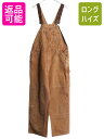【11/25 期間限定400円OFF×P5倍】 US企画 カーハート ダブルニー ブラウン ダック オーバーオール メンズ 40 30 古着 CARHARTTワ...