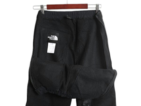 【10/25 48h限定10%OFFクーポン&P5倍!!】 90s USA製 ノースフェイス ナイロン フリース 切替 パンツ メンズ S / オールド The North Face アウトドア デナリ 黒 厚手 イージーパンツ| 中古 90's 90年代 アメリカ製 ブラック フリースパンツ イージー レイヤー 重ね着 ワンポ