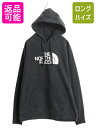 【6/22 マラソン限定クーポン&P5倍!】 ノースフェイス プリント スウェット フード パーカー レディース L / 古着 The North Face ト...