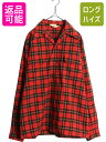 【7/8 最大半額SALE&ポイント5倍!!】 40s ★ BOTANY ウール オープンカラー シャツ メンズ L 古着 ヴィンテージ タータン チェック ル...