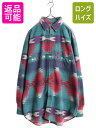 90s USA製 ウールリッチ ネイティブ シャモア クロス シャツ メンズ XL / 古着 オールド コットン ネルシャツ フランネル アウトドア 総柄| 中...