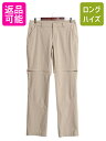 【7/5 48h限定10%OFFクーポン配布!】 US企画 ノースフェイス 2WAY ナイロン コンバーチブル パンツ レディース 実寸 33 32 The North Face ショーツ ロング ストレッチ ベージュ| 古着 中古 日本未発売 アウトドア トレイル パラマウント ハーフパンツ ショートパンツ ナイ