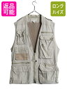 【7/8 最大半額SALE&ポイント5倍!!】 80s バナナリパブリック サファリ ベスト メンズ L / ヴィンテージ BANANA REPUBLIC Safari&Travel アウトドア ハンティング フィッシング| 中古 80's 80年代 ビンテージ バナリパ フルジップ 重ね着 サファリベスト フィッシングベスト
