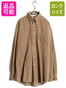 【7/9 最大半額SALE&ポイント5倍!!】 90s トミーヒルフィガー 細畝 コーデュロイ ボタンダウン シャツ メンズ M 古着 90年代 オールド TO...