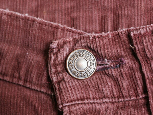 80s USA製 リーバイス 519 コーデュロイ パンツ メンズ 30 36 古着 ヴィンテージ アメリカ製 Levis スリム ストレート 細畝 コーズ 42TALON| 中古 80年代 80's 米国製 Levi's ビンテージ コーデュロイパンツ ストレートパンツ スリムストレート タロン バーガンディ アメカジ