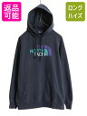【6/23 マラソン限定クーポン&P5倍!】 ノースフェイス プリント スウェット フード パーカー レディース L 古着 The North Face プルオ...