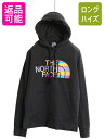 【7/9 最大半額SALE&ポイント5倍!!】 ノースフェイス ロゴ プリント スウェット フード パーカー レディース М プルオーバー 裏起毛 トレーナー ...