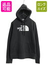 【6/26 マラソン限定クーポン&P5倍!】 ノースフェイス プリント スウェット フード パーカー レディース М 古着 The North Face プルオーバー 裏起毛 トレーナー モノトーン 黒| 中古 ブラック アウトドア スウェットパーカー プリントパーカー フードパーカー ロゴパーカ