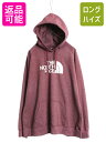 【6/23 マラソン限定クーポン&P5倍!】 ノースフェイス プリント スウェット フード パーカー レディース XL / 古着 プルオーバー 裏起毛 トレーナ...