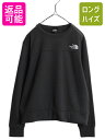【7/13 24h限定555円OFFクーポン配布!】 ノースフェイス 裏 フリース スウェット レディース XL / 古着 アウトドア トレーナー ストレッチ クルーネック 裏起毛 大きいサイズ 濃灰| 中古 The North Face スウェットシャツ スウェットトレーナー ロゴスウェット ロゴ刺繍 ワ