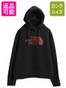 ノースフェイス プリント スウェット フード パーカー メンズ М 黒 プルオーバー 裏起毛 トレーナー アウトドア ブラック ヘビーウェイト| 古着 中古 T...