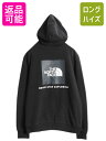 【7/9 最大半額SALE&ポイント5倍!!】 US企画 ノースフェイス 両面 プリント スウェット フード パーカー メンズ M 黒 古着 プルオーバー トレ...