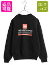 【7/13 24h限定555円OFFクーポン配布!】 ノースフェイス プリント スウェット レディース S / 古着 黒 アウトドア 裏起毛 トレーナー スエット クルーネック ブラック ボックスロゴ| 中古 ロゴ スウェットシャツ スウェットトレーナー ロゴスウェット ロゴプリント シンプル