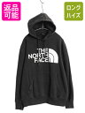 【7/7 最大半額SALE&ポイント5倍!!】 ノースフェイス プリント スウェット フード パーカー メンズ M 黒 古着 裏起毛 プルオーバー トレーナー アウトドア ブラック モノトーン| 中古 ロゴ スエット スウェットパーカー プリントパーカー フードパーカー ロゴパーカー ロゴ