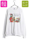 90s USA製 ジョーク キャラクター イラスト プリント スウェット メンズ レディース XL / オールド トレーナー アート 裏起毛 大きいサイズ| 古...