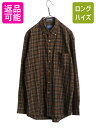 【7/10 26h限定10%OFFクーポン配布】 最上級 サー ペンドルトン チェック 長袖 ボタンダウン シャツ メンズ L ウール 長袖シャツ ポケット付き...