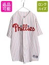 【5/12 最大半額SALE&P5倍!】 フィリーズ ベースボール シャツ メンズ XXL 程/ MLB オフィシャル マジェスティック 大リーグ ユニフォーム...