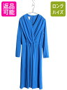【7/10 26h限定10%OFFクーポン配布】 70s USA製 Heury Lee カシュクール 長袖 ワンピース レディース M 程 ヴィンテージ ミモレ...