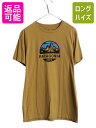 USA製 パタゴニア プリント 半袖 Tシャツ メンズ L 古着 18年製 アウトドア フィッツロイ スコープ グラフィック アート クルーネック 細身| 中古 Patagonia アメリカ製 カットソー 半袖Tシャツ プリントTシャツ ロゴTシャツ プリントT ロゴT オーガニック コットン SLIM FIT