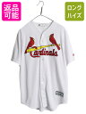 【11/1 24h限定10%OFFクーポン配布!】 カージナルス ベースボール シャツ メンズ M / MLB オフィシャル マジェスティック 大リーグ ユニフォーム ゲームシャツ 半袖シャツ 重ね着| 古着 中古 Majestic メジャーリーグ 野球 ユニホーム ジャージ ベースボールシャツ ホワイト