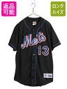 【7/8 最大半額SALE&ポイント5倍!!】 USA製 メッツ ベースボール シャツ メンズ M / MLB オフィシャル マジェスティック 大リーグ ユニフ...