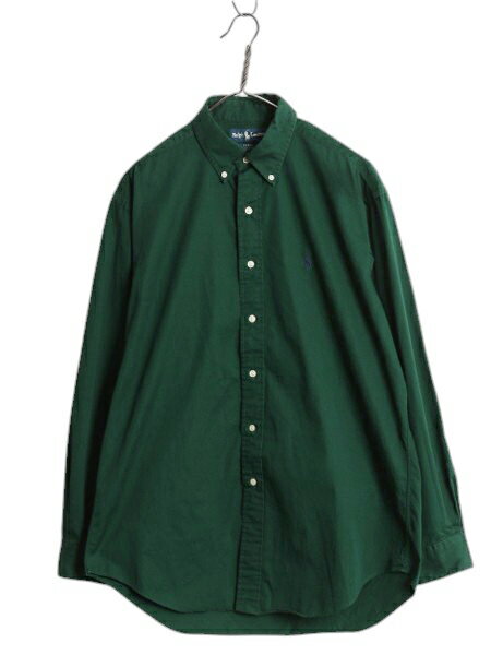 【マラソン28h限定10%OFFクーポン&P5倍】 00s ラルフローレン 長袖 ボタンダウン シャツ メンズ M / オールド ポロ 長袖シャツ ワンポイント BD コットン ゆったり シンプル Yシャツ| 古着 中古 00's 00年代 POLO RALPH LAUREN コットンシャツ ボタンダウンシャツ カジュア