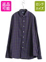 90s ポロ ラルフローレン チェック 長袖 シャツ メンズ L 古着 オールド 長袖シャツ 薄手 コットン ポニー無し マルチカラー シンプル 細身| 中古 ...