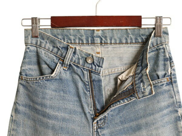 70s USA製 リーバイス 519 デニム パンツ 30 32 / ヴィンテージ スリム ストレート ジーパン ジーンズ ヒゲ アタリ クラッシュ 42 TALON | 古着 中古 70’s 70年代 アメリカ製 Levi's Levis USA ビンテージ デニムパンツ Gパン オレンジタブ ジッパーフライ タロン ジップ